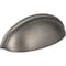 Elements 3" Center-to-Center Brushed Pewter Florence Cabinet Cup Pull 2981BNBDL - alternate 1